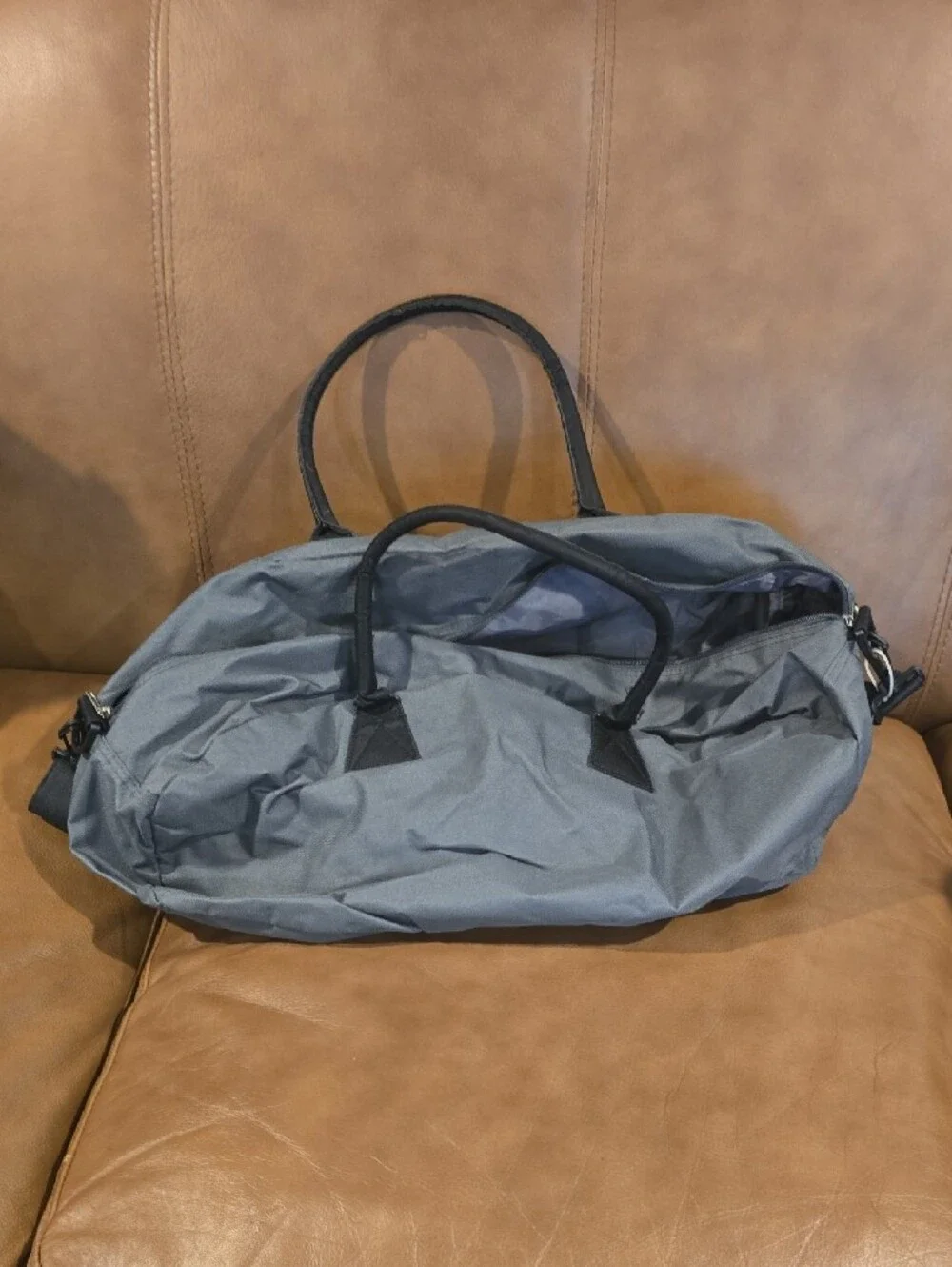 Ed Hardy Gray Duffel with Bulldog Graphic
